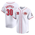 Fenge C.Reds #30 Ken Griffey Player White Home Limited Stitched Jerseys