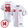 Fenge C.Reds #30 Ken Griffey Player White Vapor Premier Limited Home Stitched Jerseys