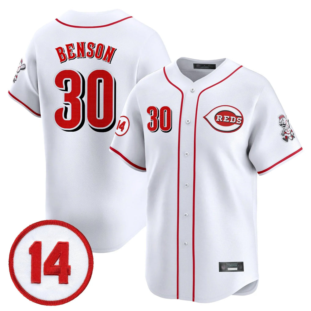Fenge C.Reds #30 Ken Griffey Player White Vapor Premier Limited Home Stitched Jerseys