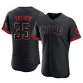 Fenge C.Reds #35 Jose Trevino Player Black City Connect Limited Elite Home Stitched Jerseys