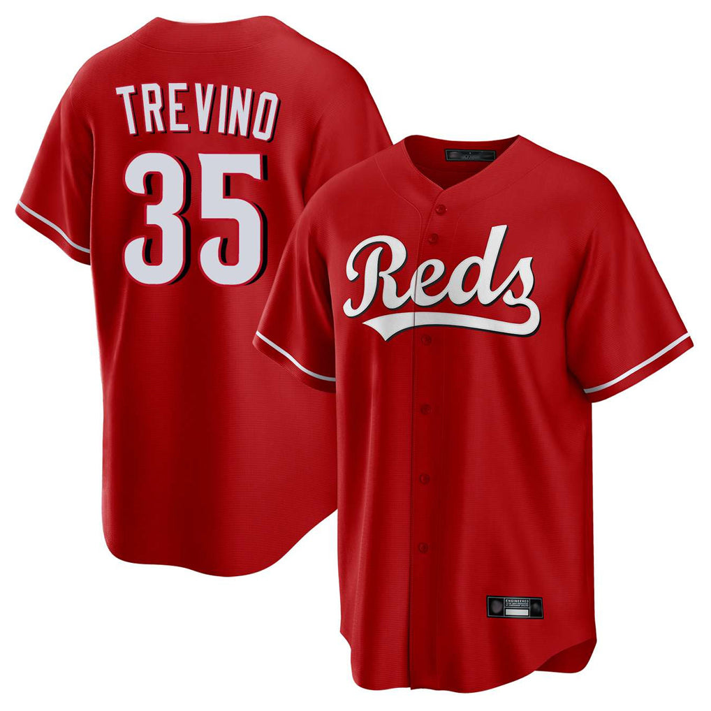 Fenge C.Reds #35 Jose Trevino Player Red Home Game Stitched Jerseys