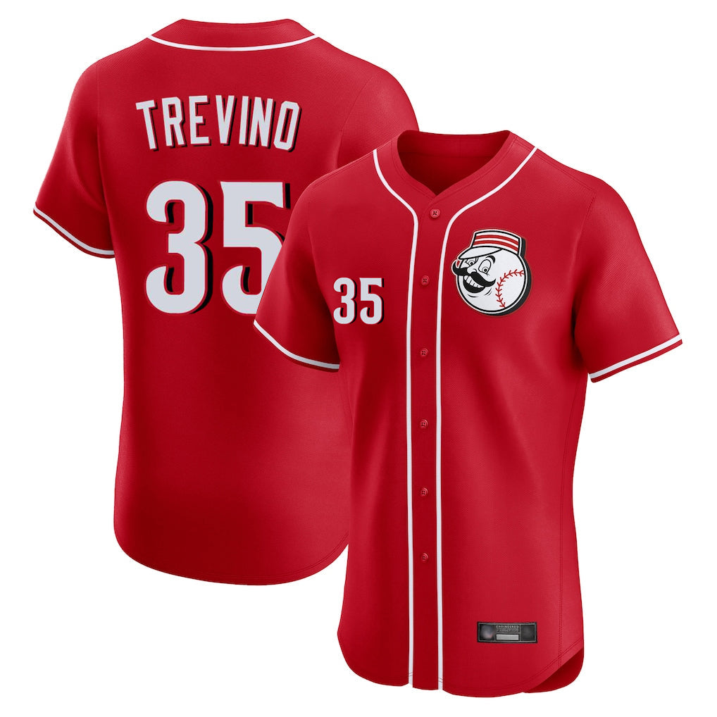 Fenge C.Reds #35 Jose Trevino Player Red Limited Elite Home Game Stitched Jerseys