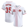 Fenge C.Reds #35 Jose Trevino Player White Limited Elite Home Stitched Jerseys