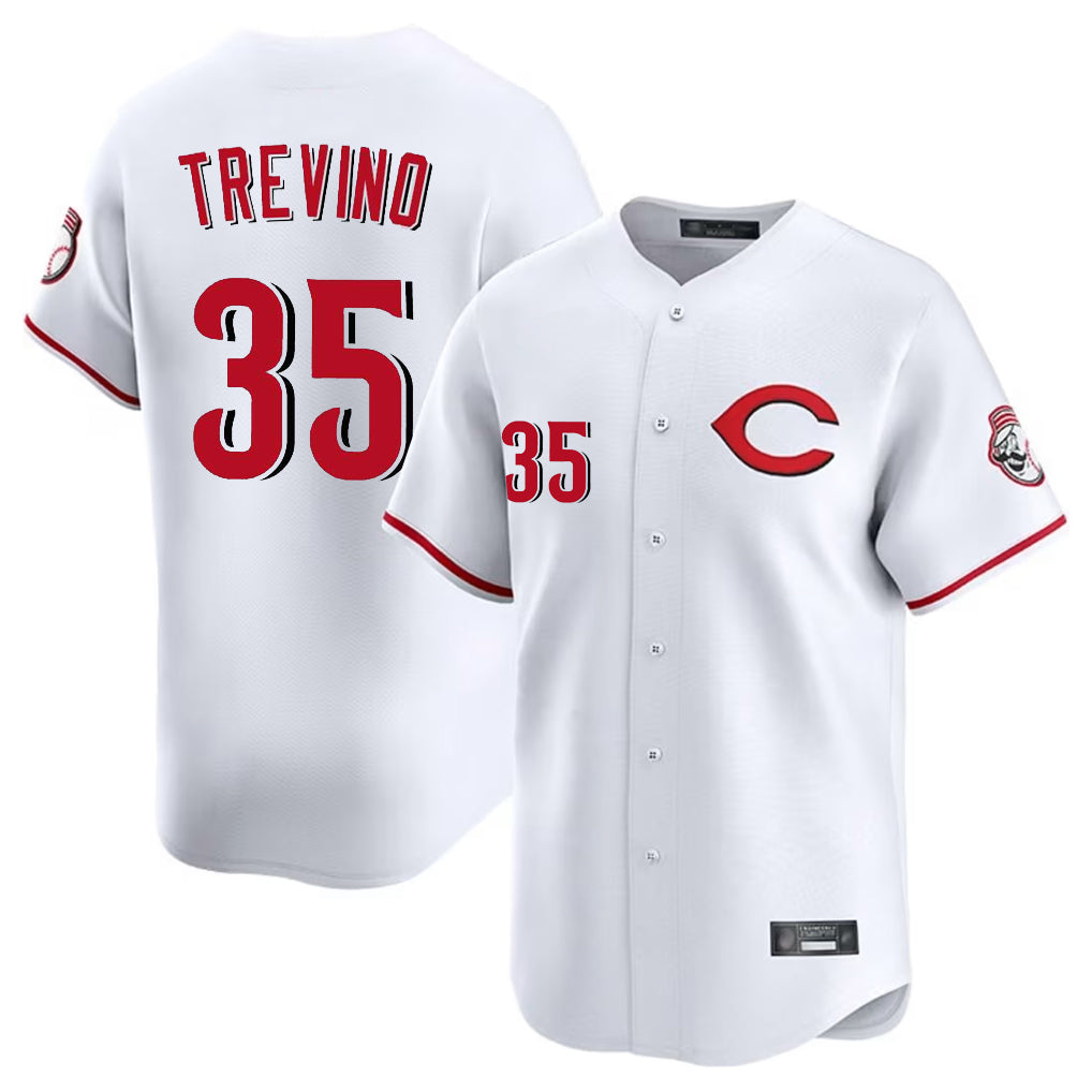 Fenge C.Reds #35 Jose Trevino Player White Limited Home Stitched Jerseys
