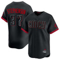Fenge C.Reds #37 Tyler Stephenson Player Black City Connect Home Limited Stitched Jerseys