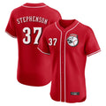 Fenge C.Reds #37 Tyler Stephenson Player Red Limited Elite Home Game Stitched Jerseys