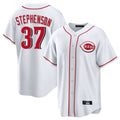 Fenge C.Reds #37 Tyler Stephenson Player White Game Home Stitched Jerseys