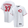 Fenge C.Reds #37 Tyler Stephenson Player White Home Game Stitched Jerseys