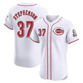 Fenge C.Reds #37 Tyler Stephenson Player White Limited Elite Home Stitched Jerseys