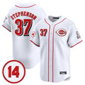 Fenge C.Reds #37 Tyler Stephenson Player White Vapor Premier Limited Home Stitched Jerseys