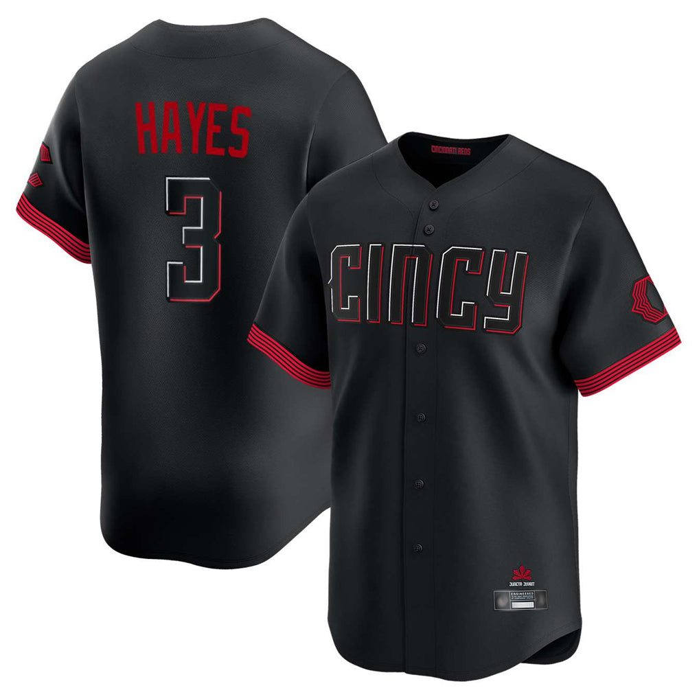 Fenge C.Reds #3 Ke'Bryan Hayes Player Black City Connect Home Limited Stitched Jerseys