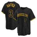 Fenge C.Reds #3 Ke'Bryan Hayes Player Black Snake Skin City Home Stitched Jerseys