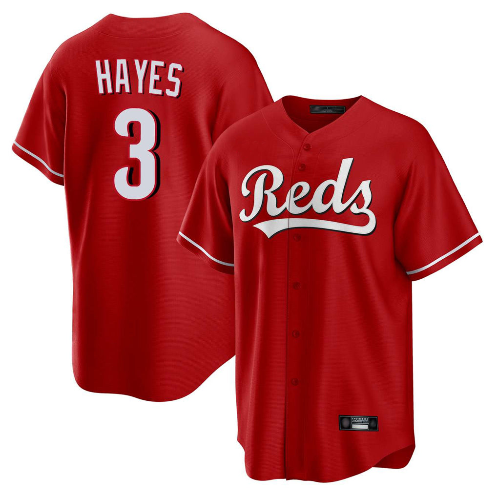 Fenge C.Reds #3 Ke'Bryan Hayes Player Red Home Game Stitched Jerseys