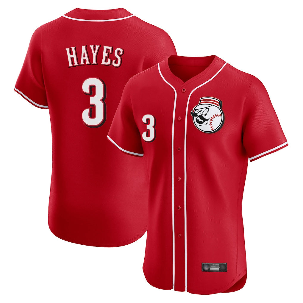 Fenge C.Reds #3 Ke'Bryan Hayes Player Red Limited Elite Home Game Stitched Jerseys