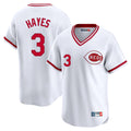 Fenge C.Reds #3 Ke'Bryan Hayes Player White Cooperstown Collection Limited T-shirt Home Stitched Jerseys