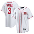 Fenge C.Reds #3 Ke'Bryan Hayes Player White Game Home Stitched Jerseys
