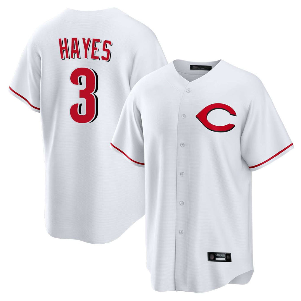 Fenge C.Reds #3 Ke'Bryan Hayes Player White Home Game Stitched Jerseys