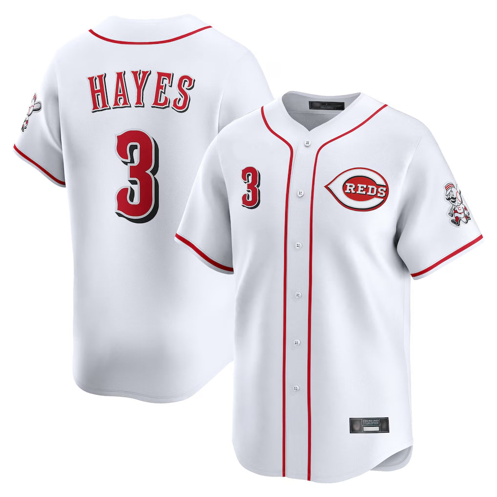 Fenge C.Reds #3 Ke'Bryan Hayes Player White Home Limited Stitched Jerseys