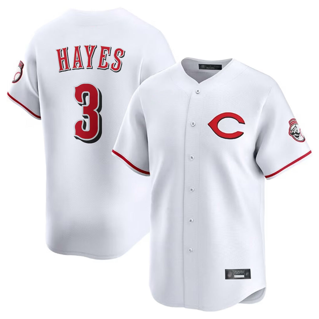 Fenge C.Reds #3 Ke'Bryan Hayes Player White Limited Home Stitched Jerseys