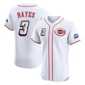 Fenge C.Reds #3 Ke'Bryan Hayes Player White Speedway Classic Limited Elite Home Stitched Jerseys