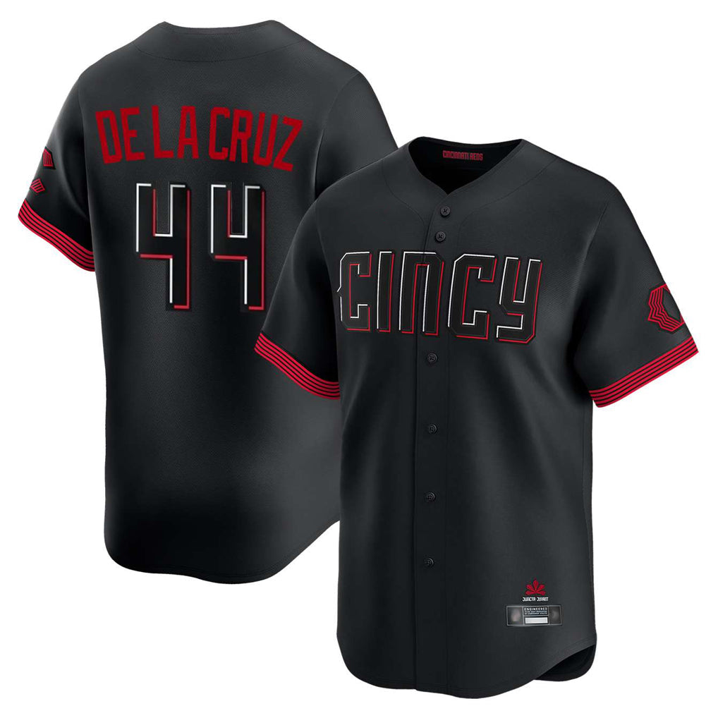 Fenge C.Reds #44 Elly De La Cruz Player Black City Connect Home Limited Stitched Jerseys