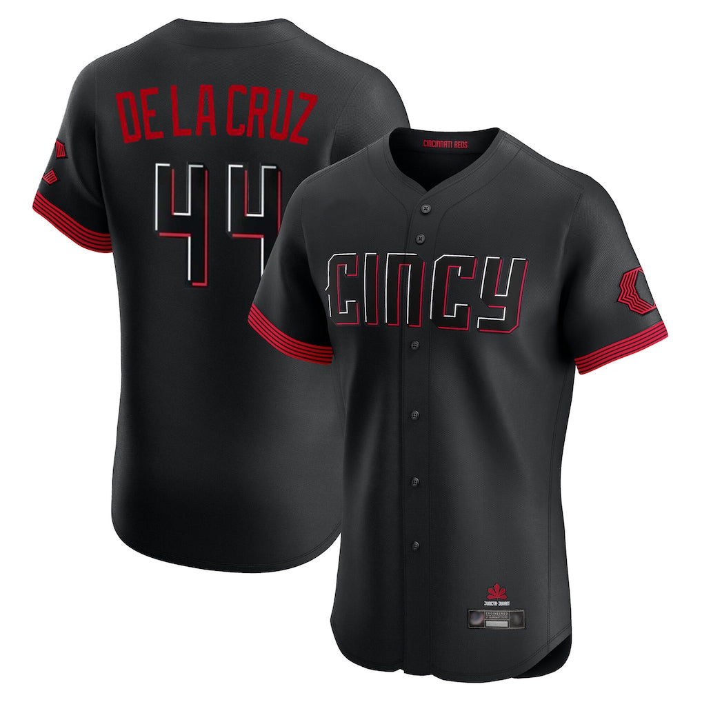 Fenge C.Reds #44 Elly De La Cruz Player Black City Connect Limited Elite Home Stitched Jerseys
