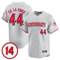 Fenge C.Reds #44 Elly De La Cruz Player Gray Vapor Premier Limited Home Stitched Jerseys