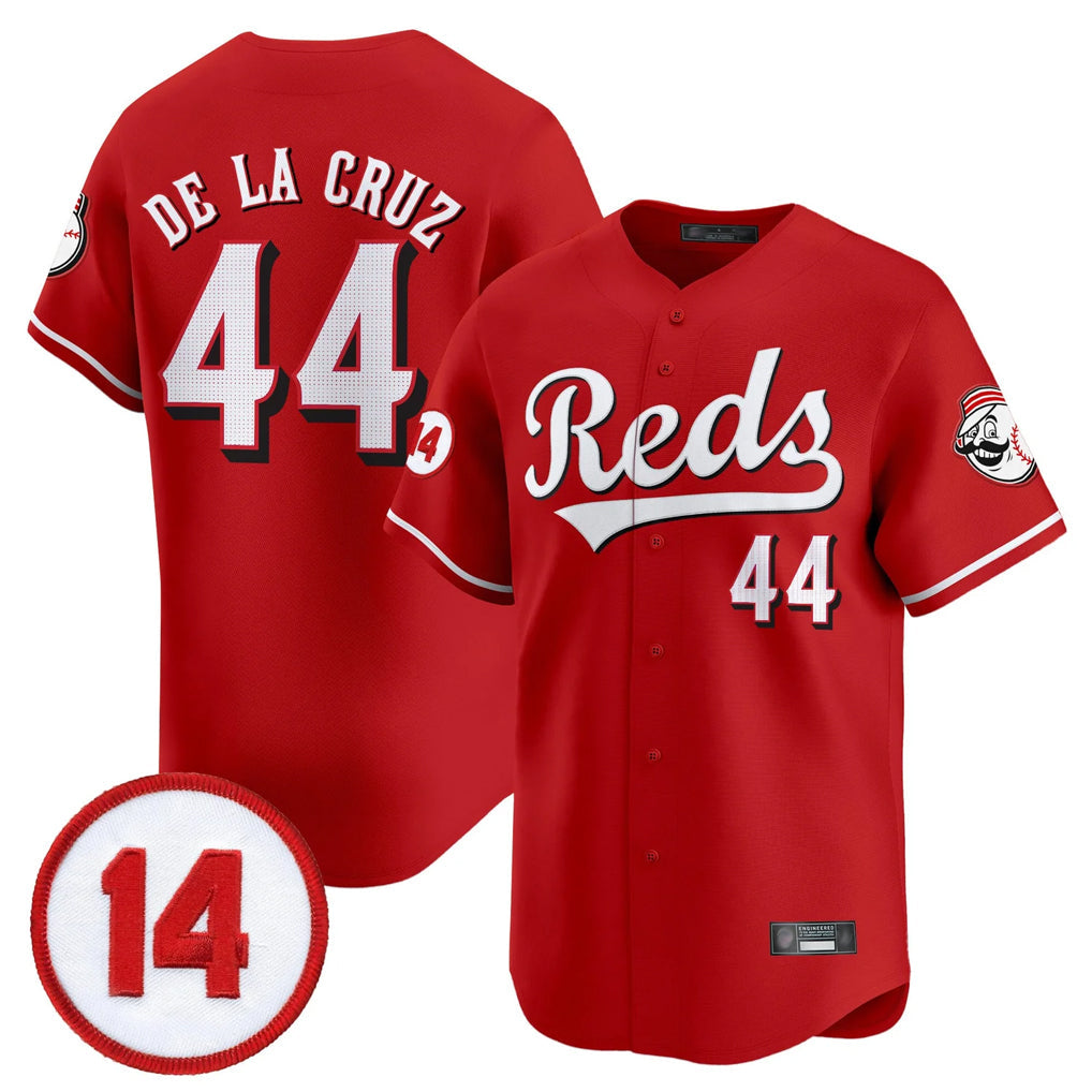 Fenge C.Reds #44 Elly De La Cruz Player Red Vapor Premier Limited Home Stitched Jerseys