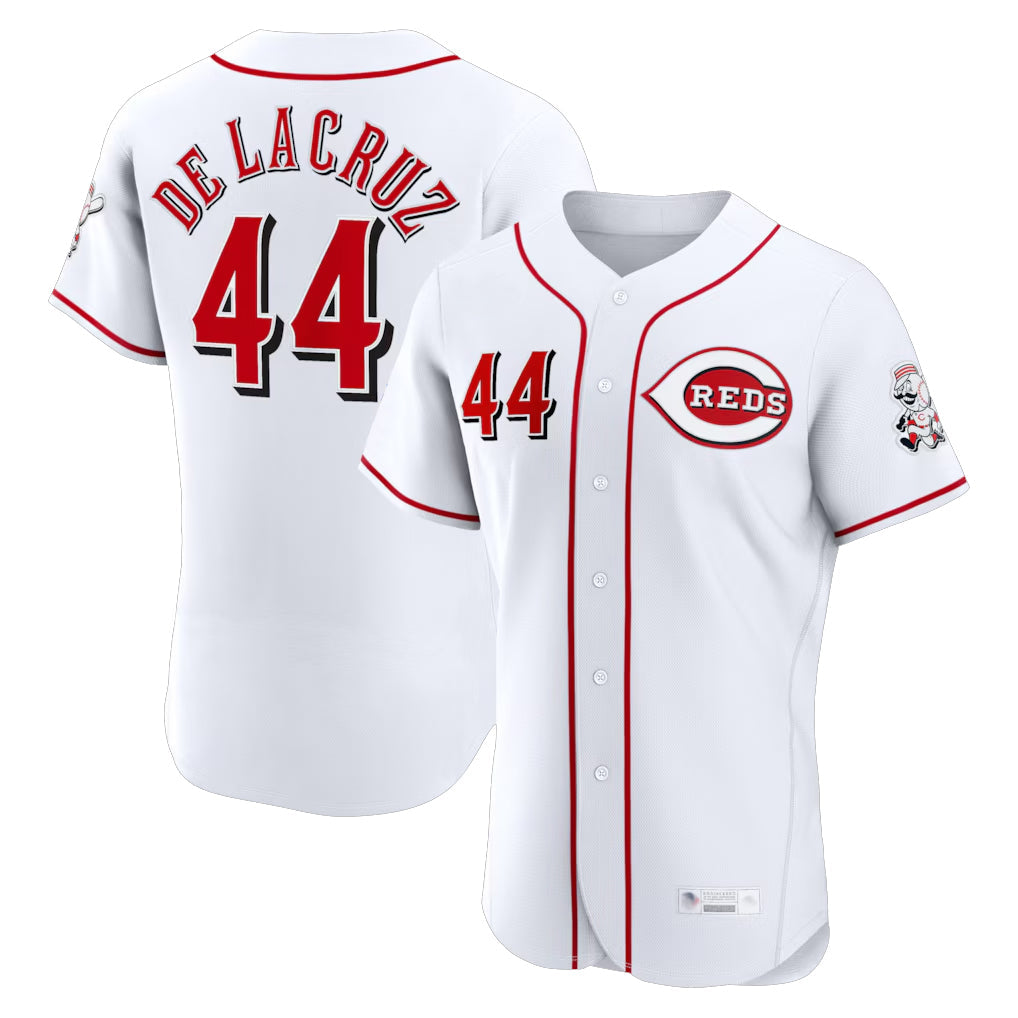Fenge C.Reds #44 Elly De La Cruz Player White Limited Elite Home Stitched Jerseys