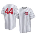 Fenge C.Reds #44 Elly De La Cruz Player White Stripe Field of Dreams Game Home Stitched Jerseys
