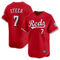 Fenge C.Reds #7 Spencer Steer Player Red Home Limited Stitched Jerseys
