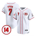 Fenge C.Reds #7 Spencer Steer Player White Vapor Premier Limited Home Stitched Jerseys