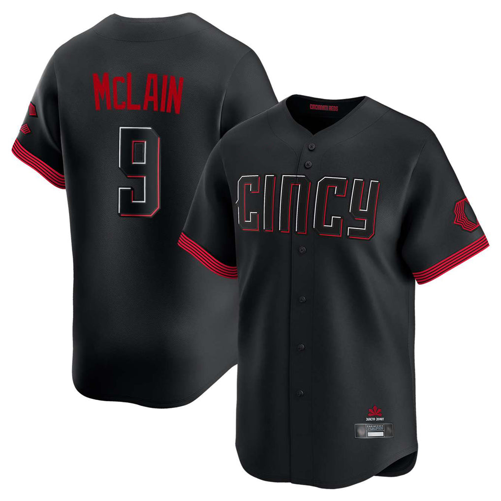 Fenge C.Reds #9 Matt McLain Player Black City Connect Home Limited Stitched Jerseys