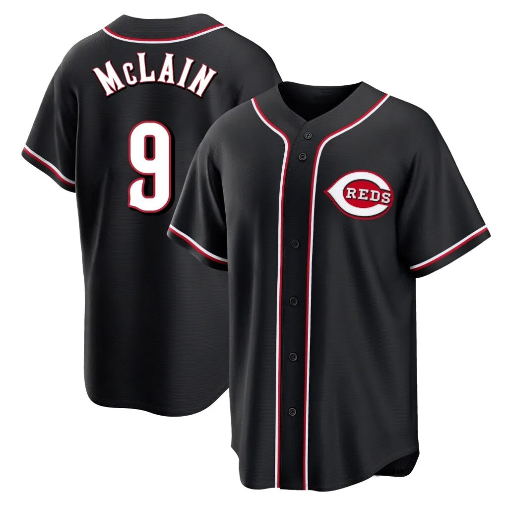 Fenge C.Reds #9 Matt McLain Player Black Fashion Out Home Game Stitched Jerseys