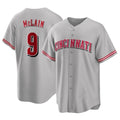 Fenge C.Reds #9 Matt McLain Player Gray Home Game Stitched Jerseys