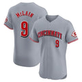 Fenge C.Reds #9 Matt McLain Player Gray Limited Elite Home Stitched Jerseys