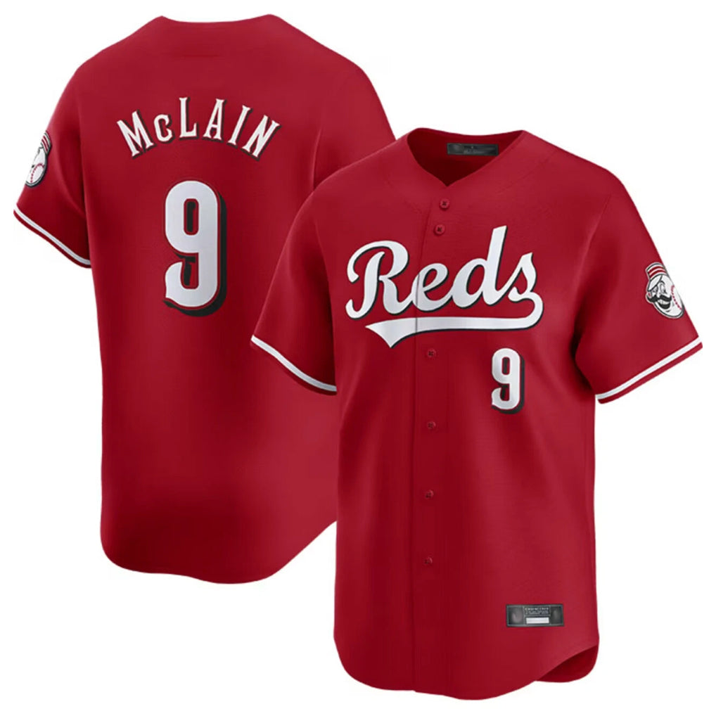 Fenge C.Reds #9 Matt McLain Player Red Home Limited Stitched Jerseys