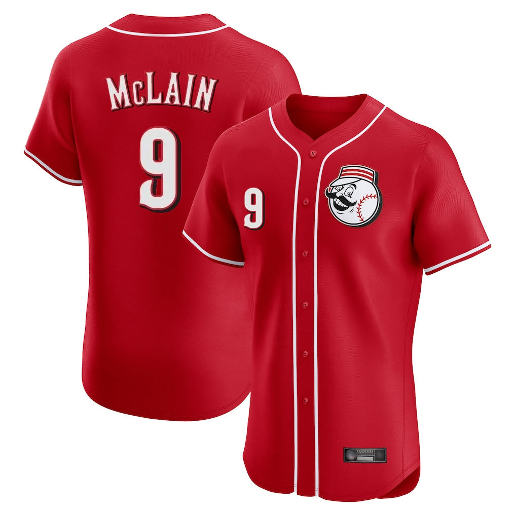 Fenge C.Reds #9 Matt McLain Player Red Limited Elite Home Game Stitched Jerseys