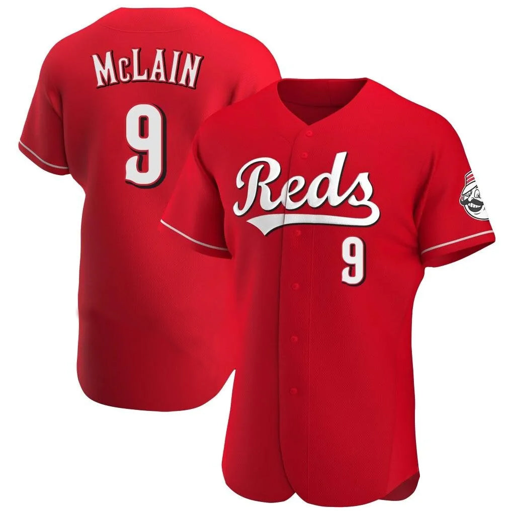 Fenge C.Reds #9 Matt McLain Player Red Limited Elite Home Stitched Jerseys