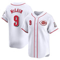 Fenge C.Reds #9 Matt McLain Player White Home Limited Stitched Jerseys