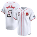Fenge C.Reds #9 Matt McLain Player White Speedway Classic Home Limited Stitched Jerseys