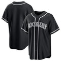 Fenge C.Rockies Black Fashion Out Home Game Blank Player Stitched Jerseys