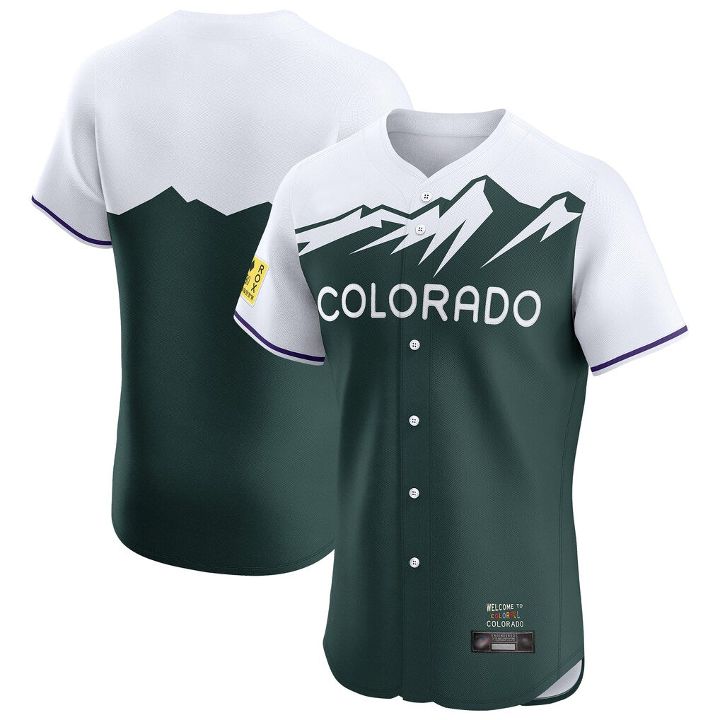 Fenge C.Rockies Green City Connect Limited Elite Home Blank Player Stitched Jerseys