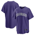Fenge C.Rockies Purple Game Home Blank Player Stitched Jerseys