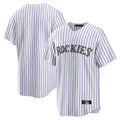 Fenge C.Rockies White Game Home Blank Player Stitched Jerseys