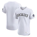 Fenge C.Rockies White Limited Elite Home Blank Player Stitched Jerseys