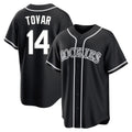 Fenge C.Rockies #14 Ezequiel Tovar Player Black Fashion Out Home Game Stitched Jerseys