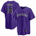 Fenge C.Rockies #14 Ezequiel Tovar Player Purple Game Home Stitched Jerseys