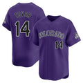 Fenge C.Rockies #14 Ezequiel Tovar Player Purple Limited Home Stitched Jerseys
