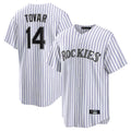 Fenge C.Rockies #14 Ezequiel Tovar Player White Game Home Stitched Jerseys